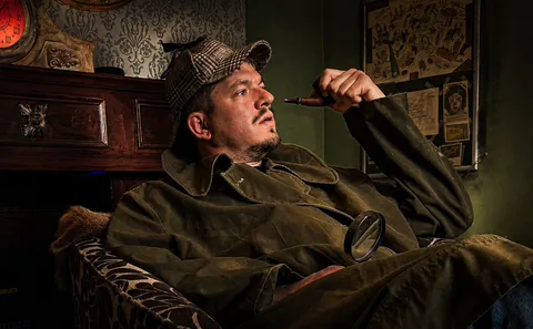 Interior cameră Sherlock — mister criminalistic